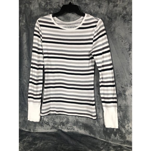 Arizona Sweaters - Arizona Women’s Sweater Long Sleeve Striped Size Large